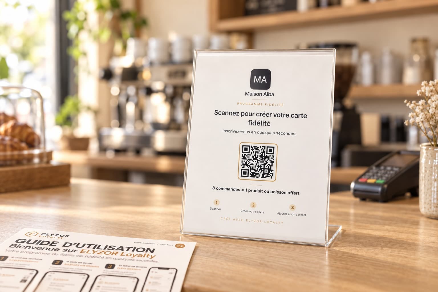 Fiche QR personnalisée imprimée